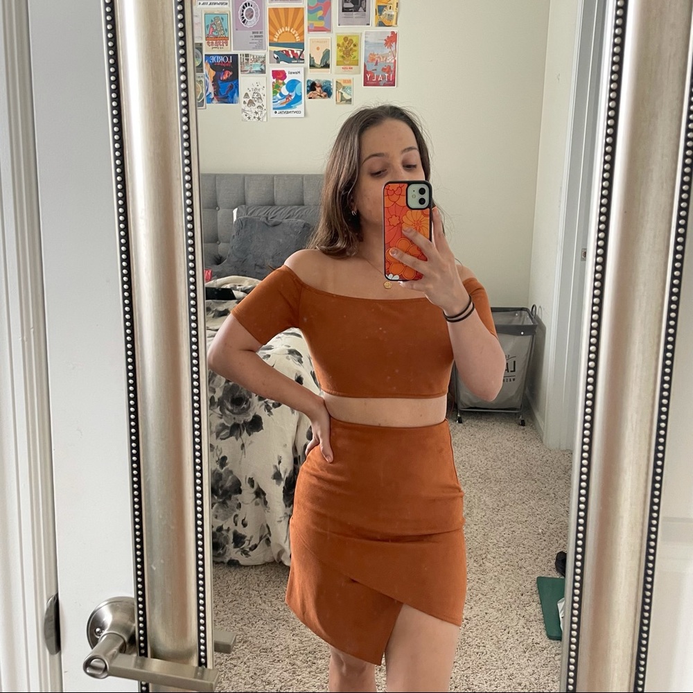 Sabo Skirt Suede Two Piece Set - Picture 2 of 4